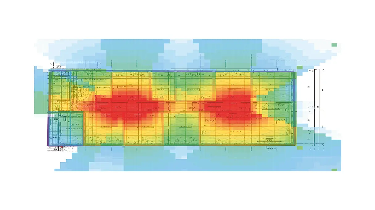 Heatmap der WLAN-Abdeckung auf der electra2022 Heatmap der WLAN-Abdeckung auf der electra2022